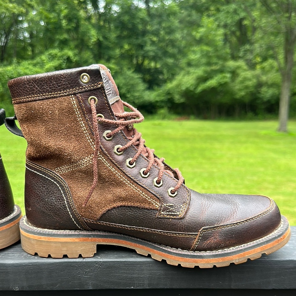 Timberland Men's Brown and Tan Leather Boots - Picture 3 of 14